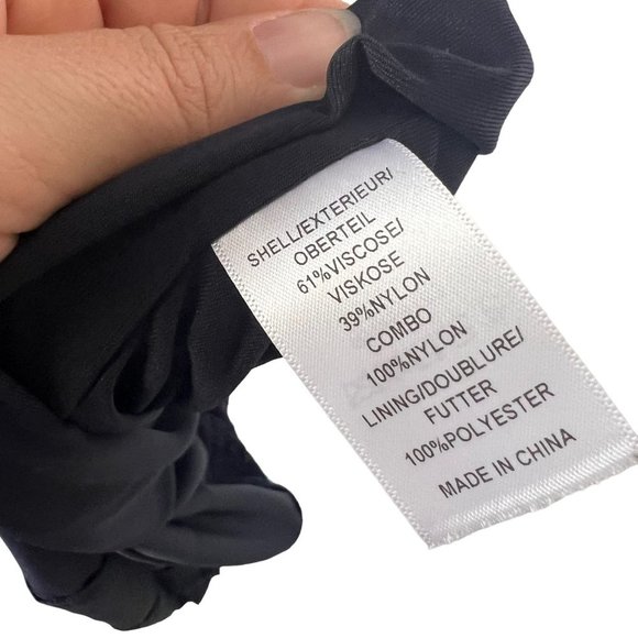 Adrianna Papell Navy Blue Long Sleeve Tapered Full Length Dress 4 - Picture 8 of 13